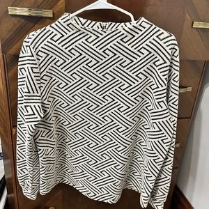 Geometric Blouse Black and White